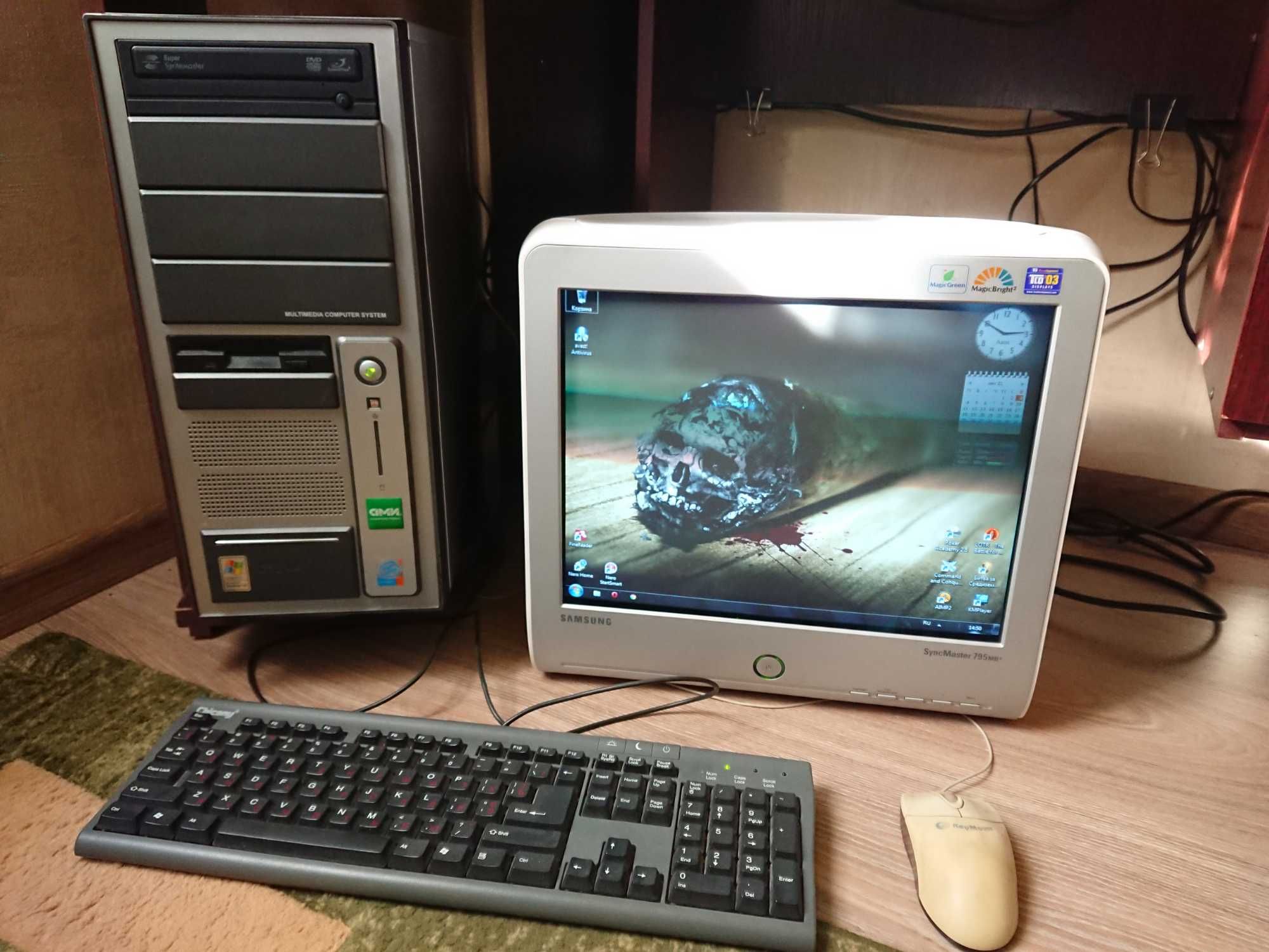 Продам рабочий компьютер с монитором и комплектующими
