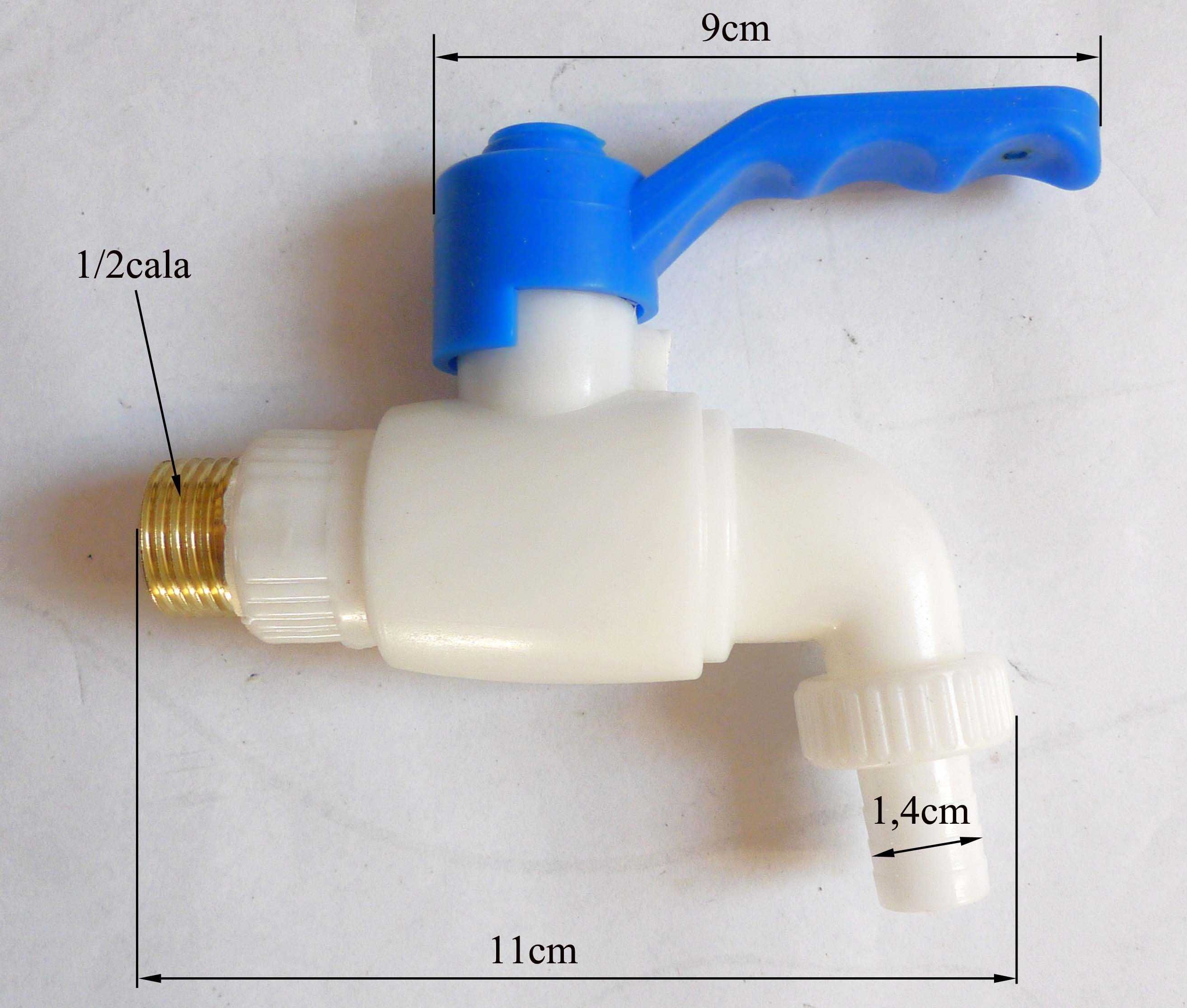 Kran 1/2" do zbiornika Mauzer do redukcji 6cm na 1/2 cala