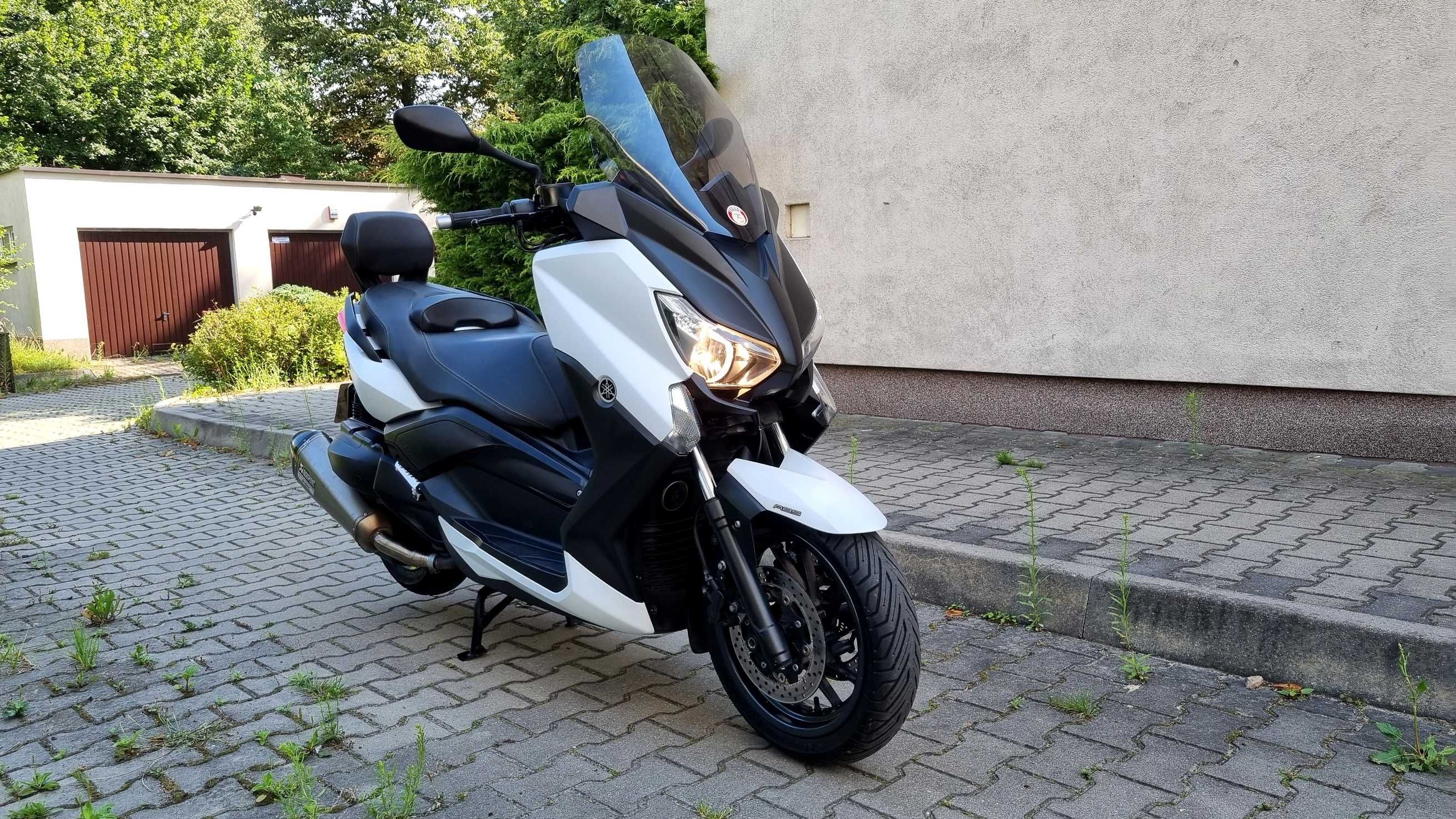 Yamaha X-max 400 xmax Akrapovic, grzane manetki, oparcie, LED, ABS,
