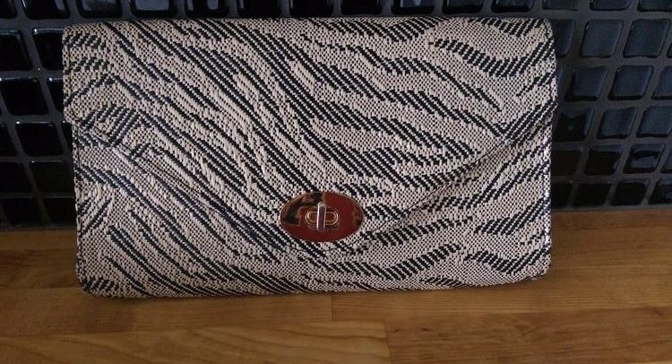 Słomiana kopertówka pleciona H&M lato wesele