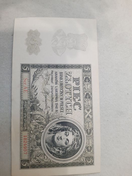 Banknoty 20 złotowe 5 zł  przedwojenne