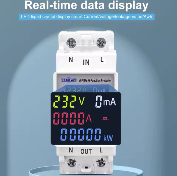 Розумне реле TOMZN TOMPD-63sw WiFi TUYA ватметр