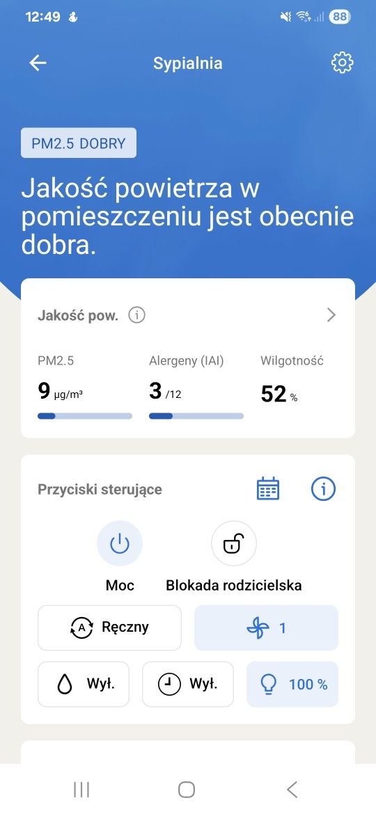 Oczyszczacz i nawilżacz powietrza 
Philips AC2729/13 NOWE FILTRY
