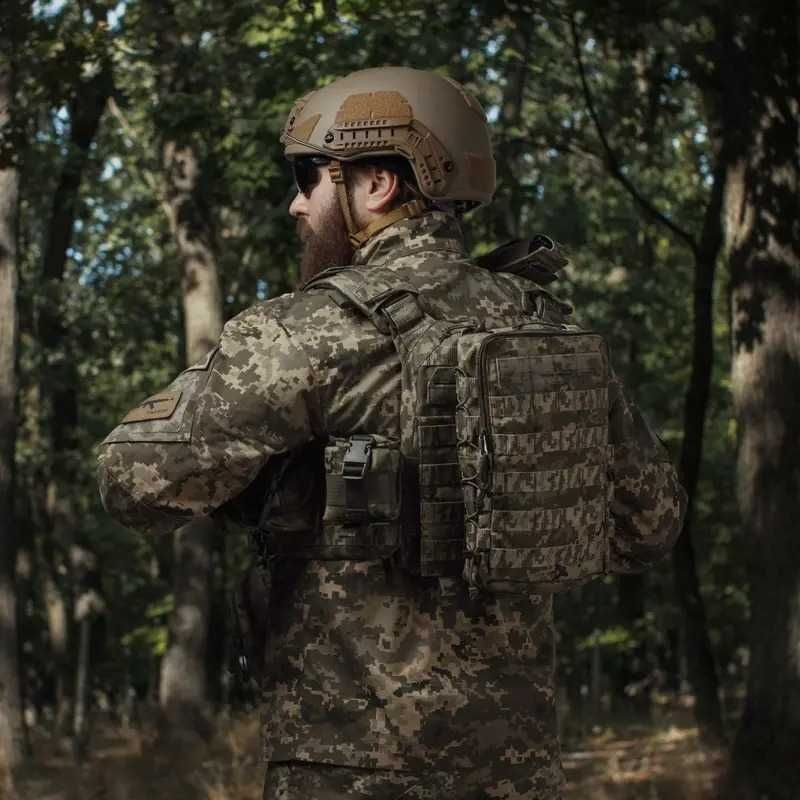 Тактичний рюкзак на 10л до плитоноски на MOLLE. Cordura 1000D. Піксель