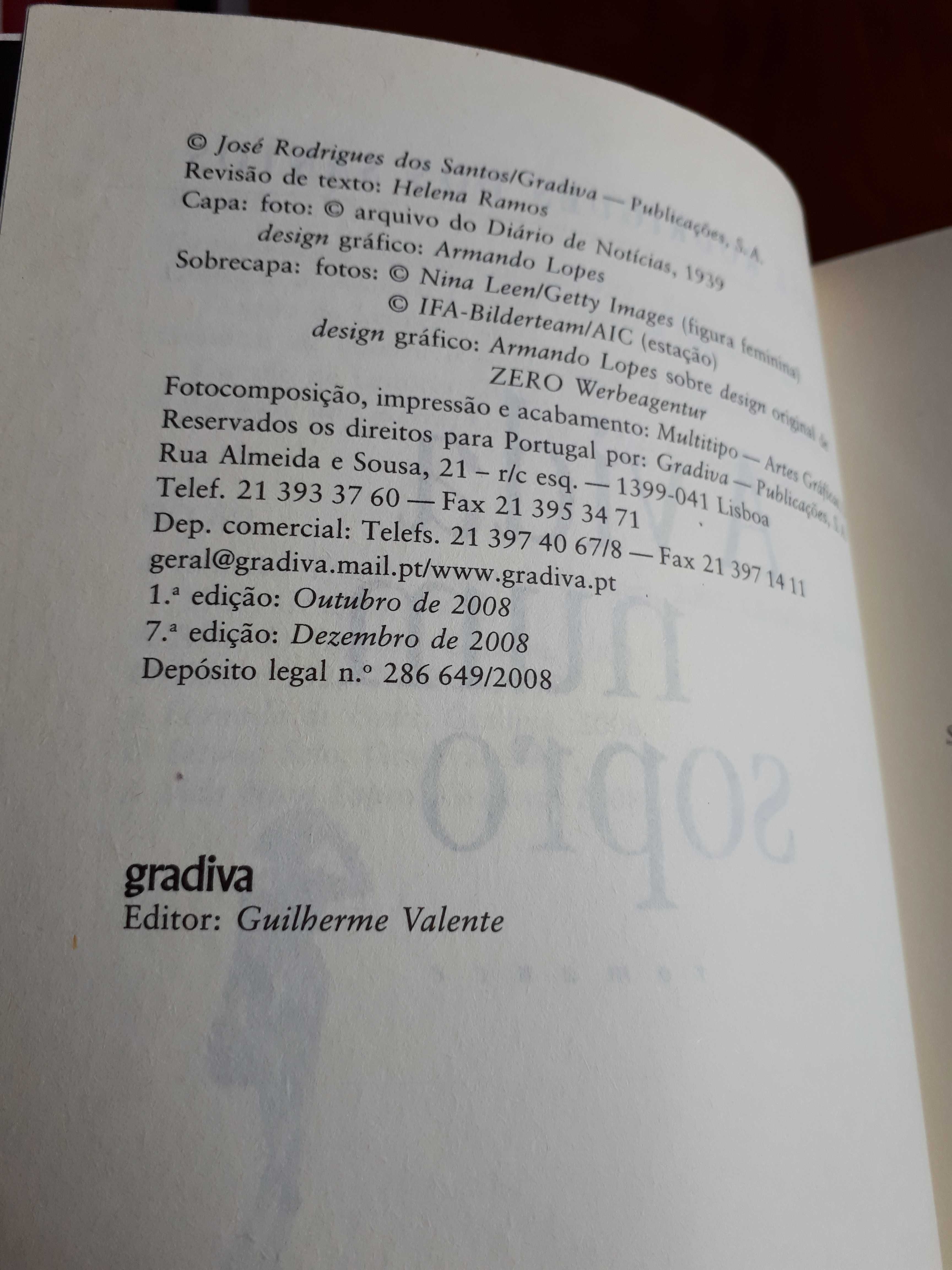 Livro “A vida num Sopro” de José Rodrigues dos Santos