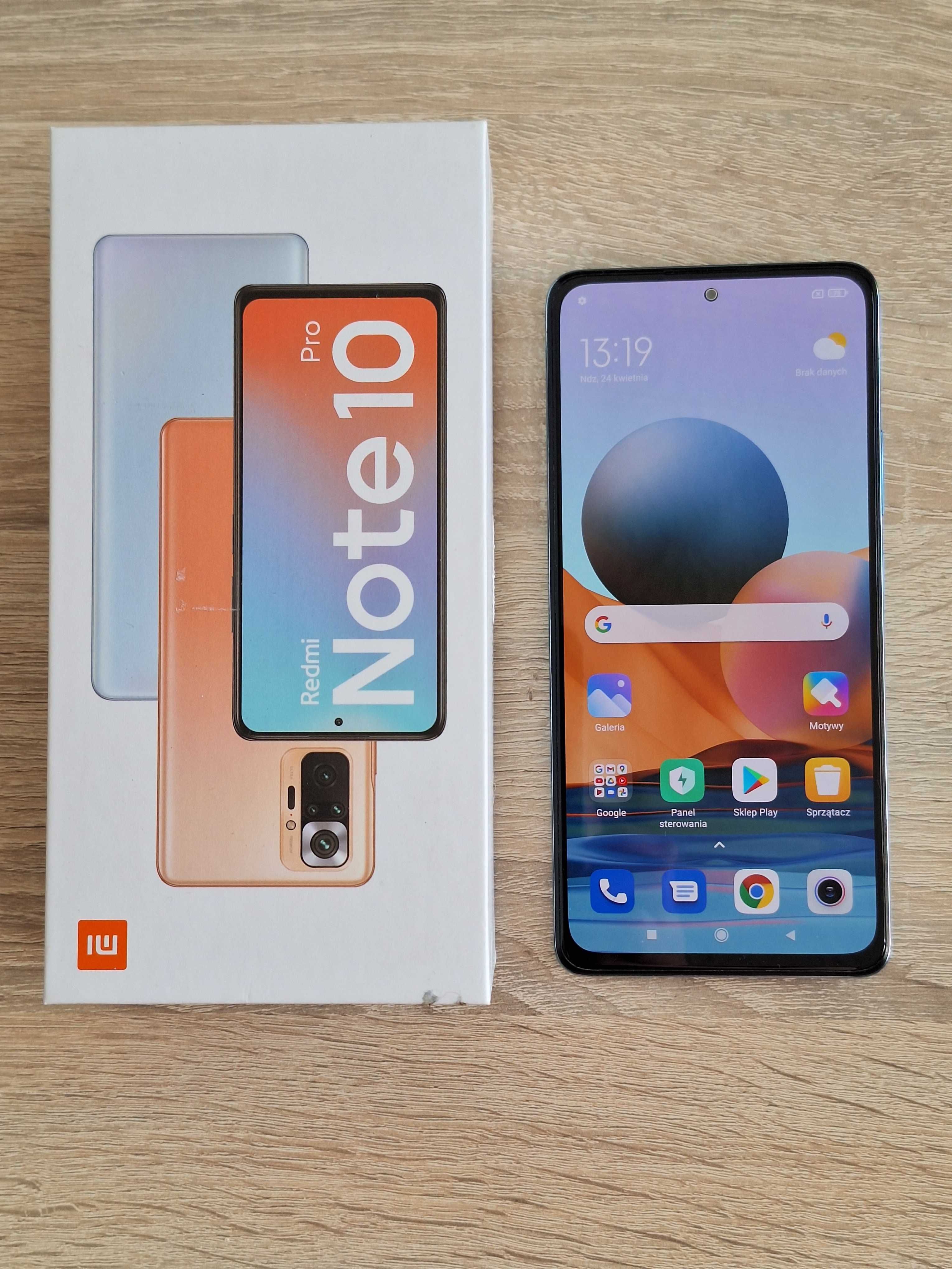 XIAOMI Redmi Note 10 Pro Glacier Blue + ładowarka