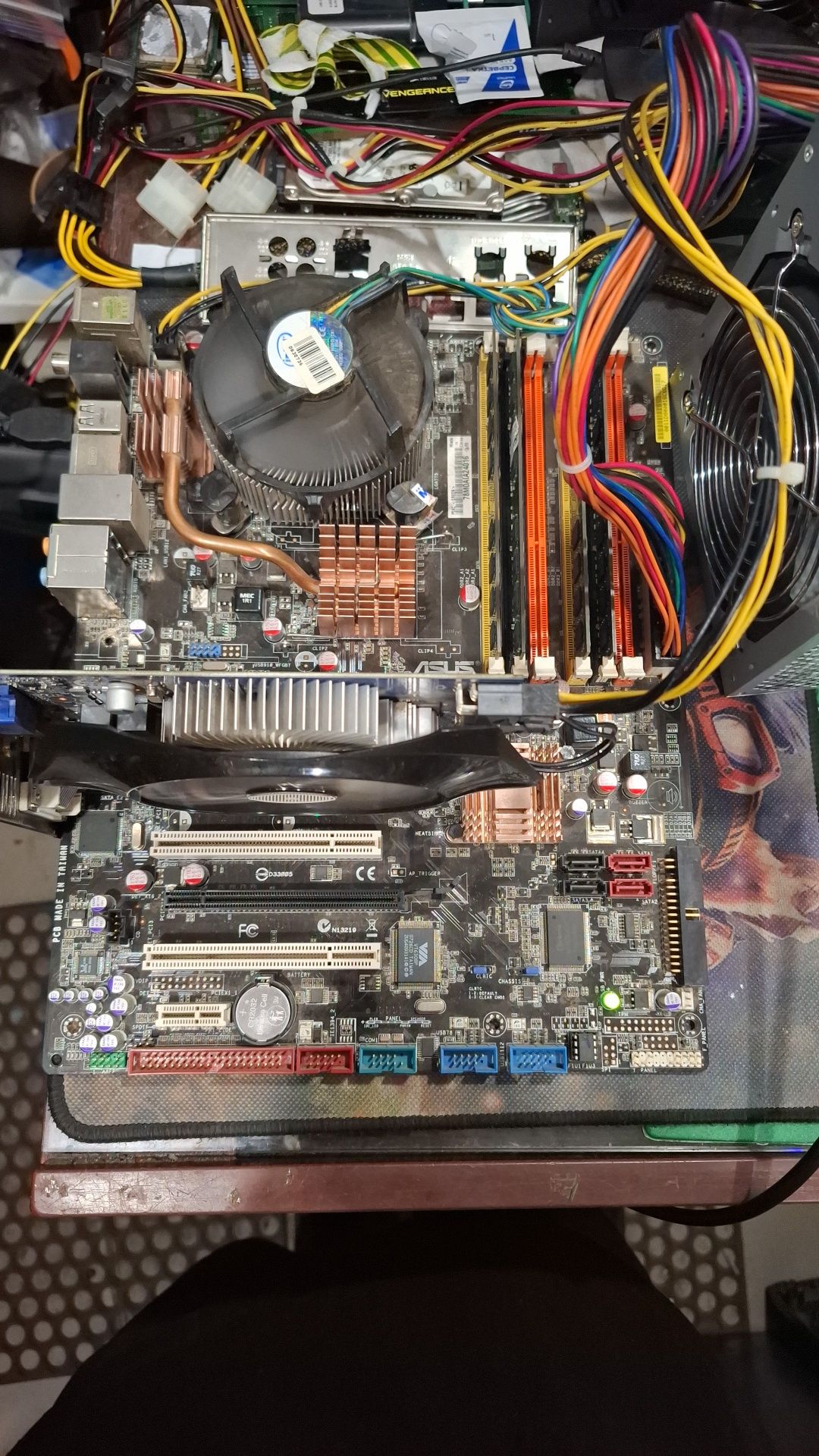 Комплект 775 сокет asus p5kc x5460 4ядра ddr3 8gb 2x4