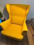 Fotel Strandmon Ikea żółty