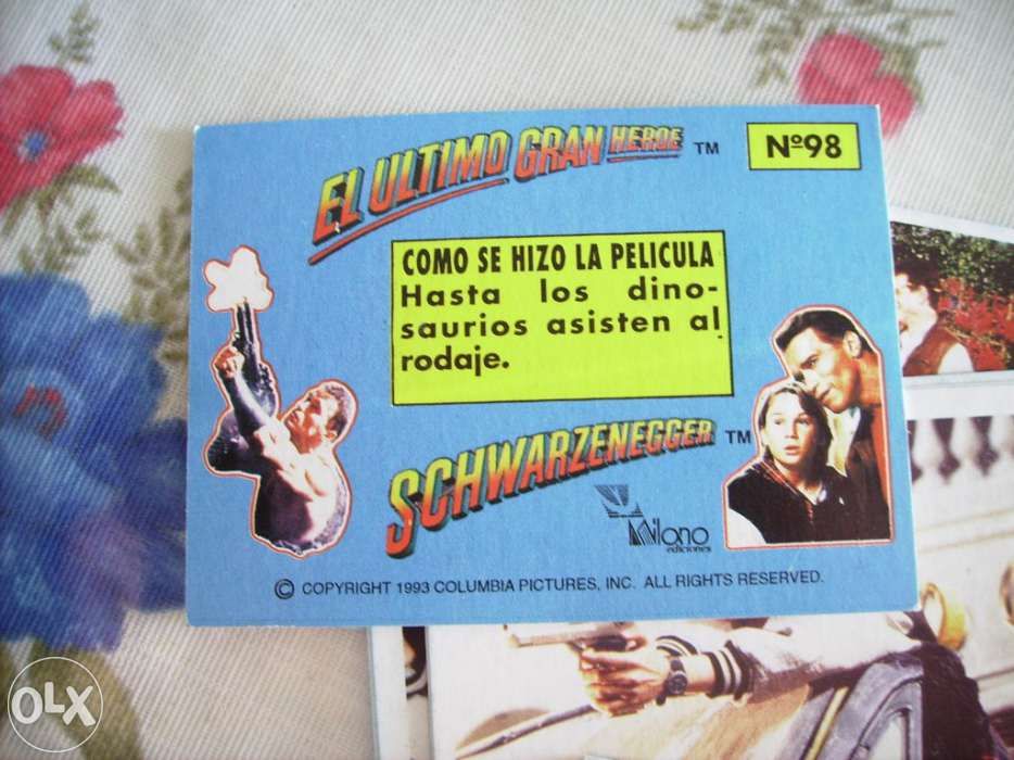 Conjunto de 25 cartas numeradas e diferentes do filme El Gran Heroe
