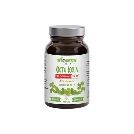 Gotu Kola (Wąkrotka azjatycka) 330 mg - 20% triterpenów - kapsułki