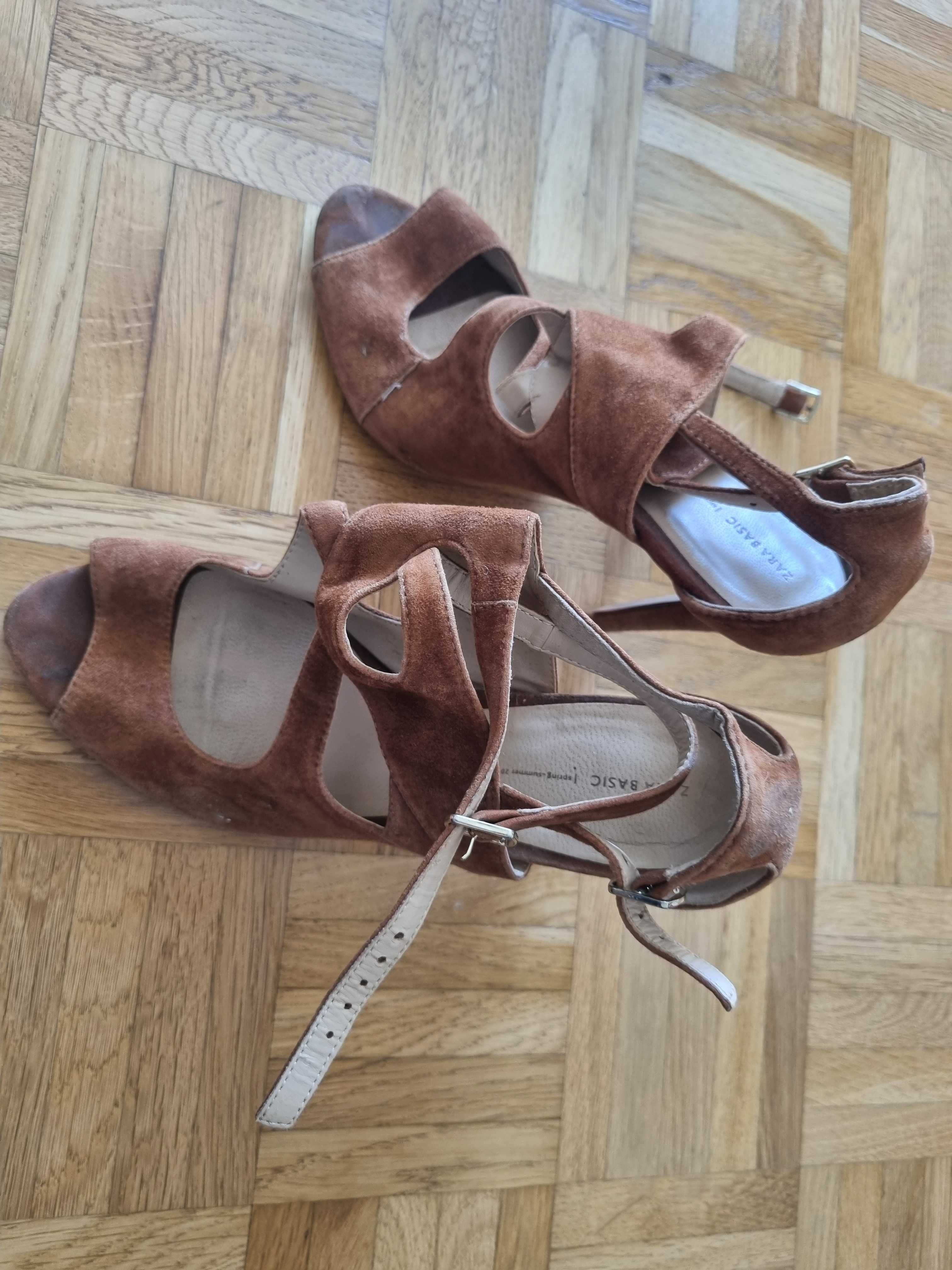Zara sandały na szpilce 39
