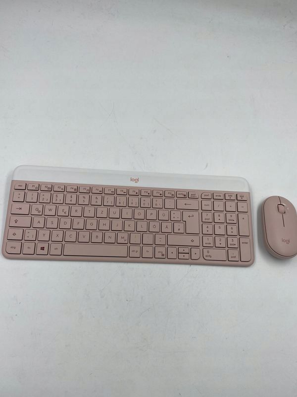 klawiatura i mysz logitech różowe mk470 qwertz układ niemiecki opis