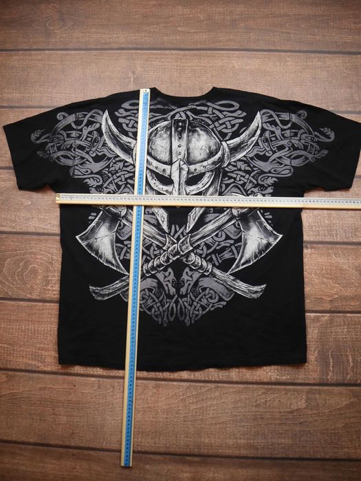 Viking Wiking Thor Valhalla czarna tshirt koszulka z krótkim rękawem