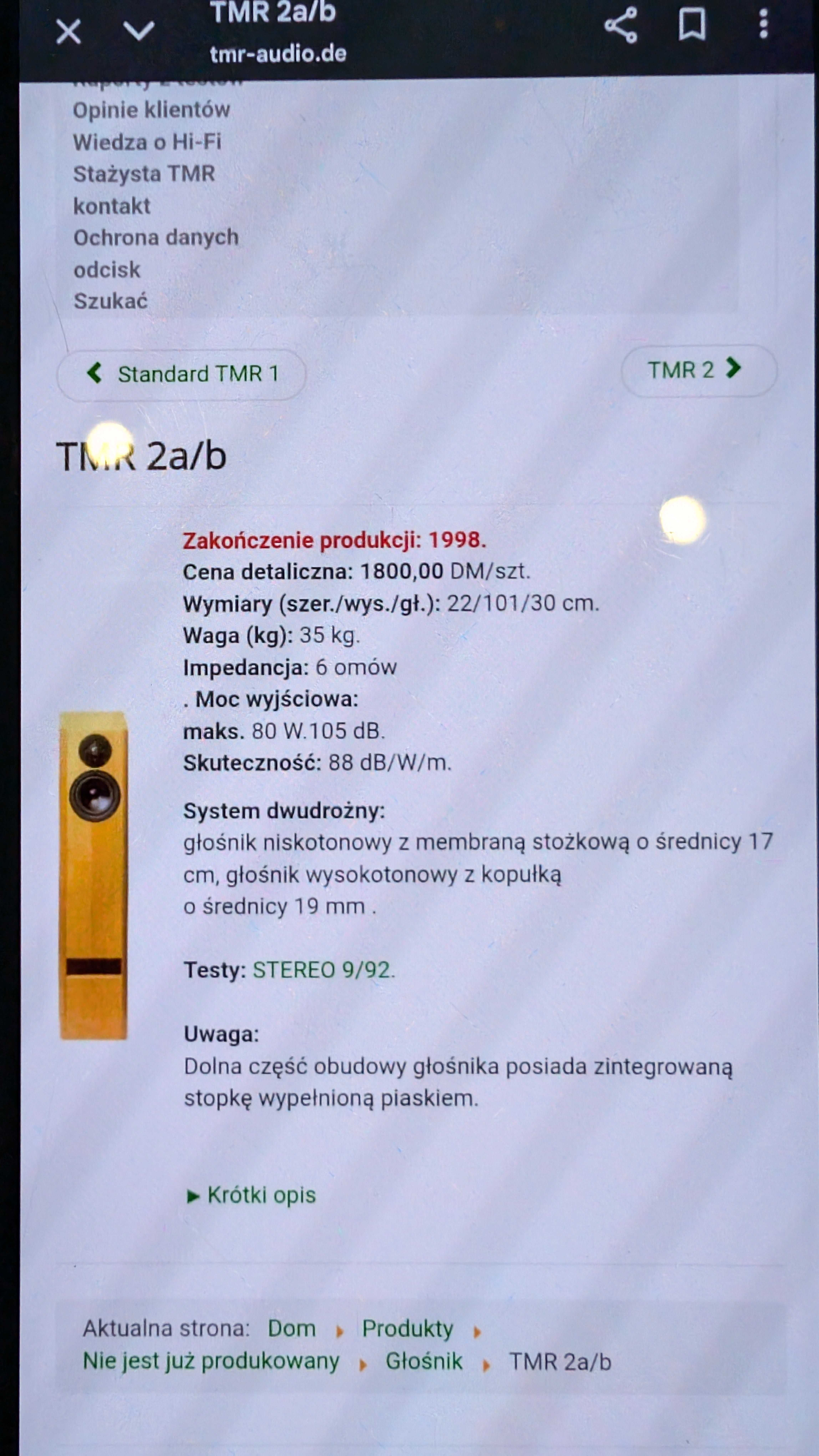 T+A TMR 2A stolarka drewniana