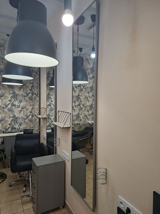 Duże lustro 50x200 szara rama
