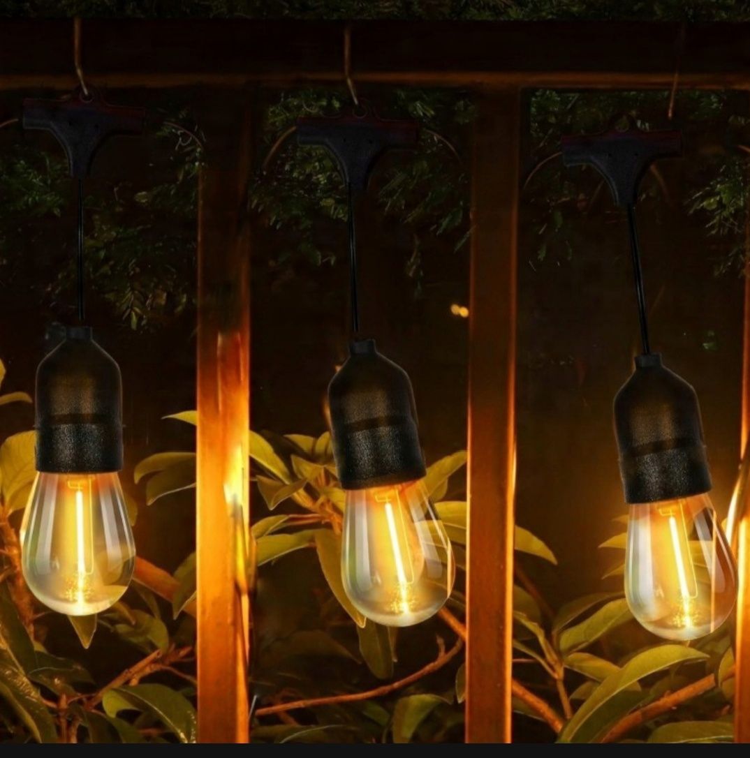 Girlanda ogrodowa Świetlna 5M 10x Żarówka LED E27 lampki