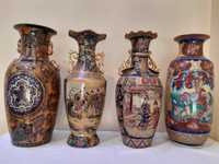 Vasos Orientais e Pratos  Porcelana Sat-Suma Motivos Típicos