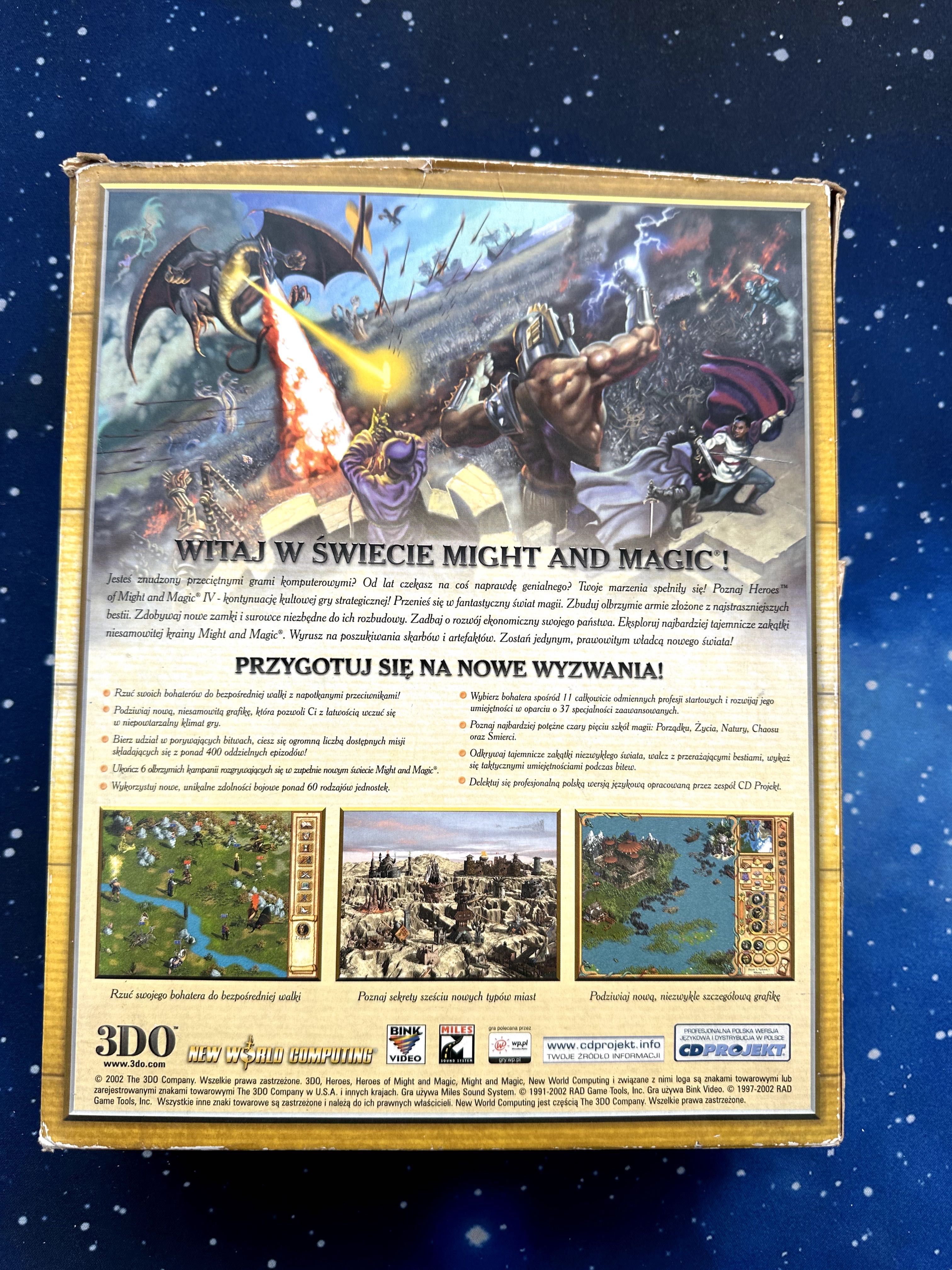 Heroes of Might & Magic 4 BIG BOX premierowe wydanie
