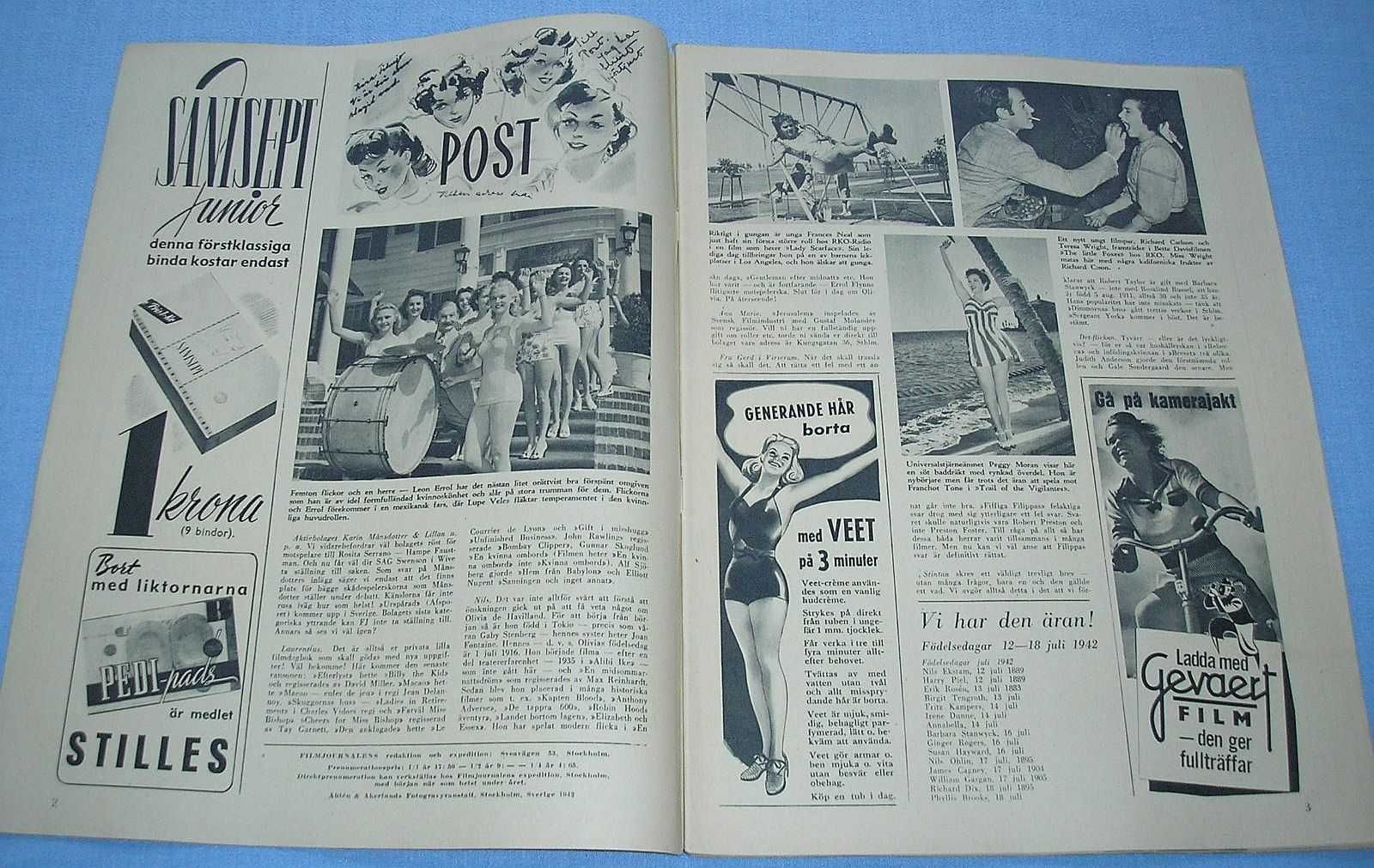 FilmJournalen nr 28 z 1-7 lipiec 1942 r. Inga Bodil Vetterlund