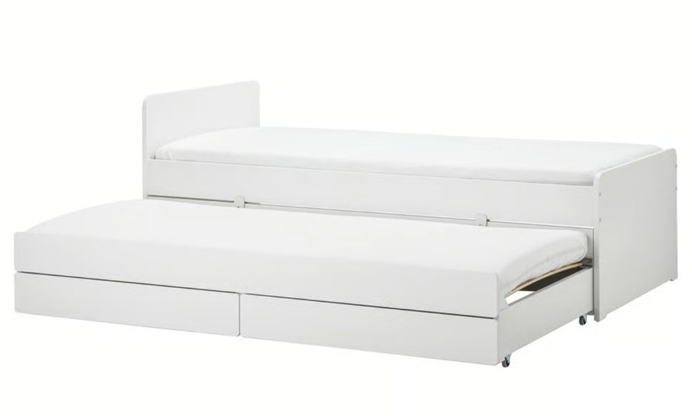 Cama SLÄKT IKEA Dupla e com Arrumação + 2 Colchões