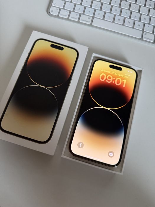 iPhone 14 Pro 256gb Gold Stan Idealny Bateria 100%