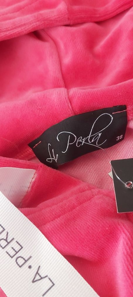 Komplet la perla spodenki szorty i bluza kangura krótka welurowa
