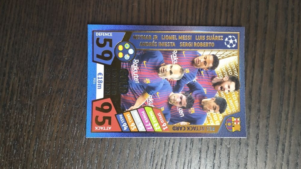 Cartões de futebol edição limitada