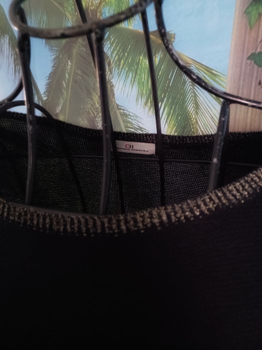 Túnica Carolina Herrera preto dourado M/L