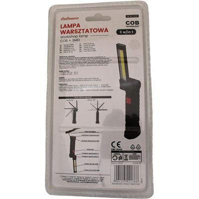 Lampa Warsztatowa Cob 3W 150Lm + 35Lm 1200Mah Aku