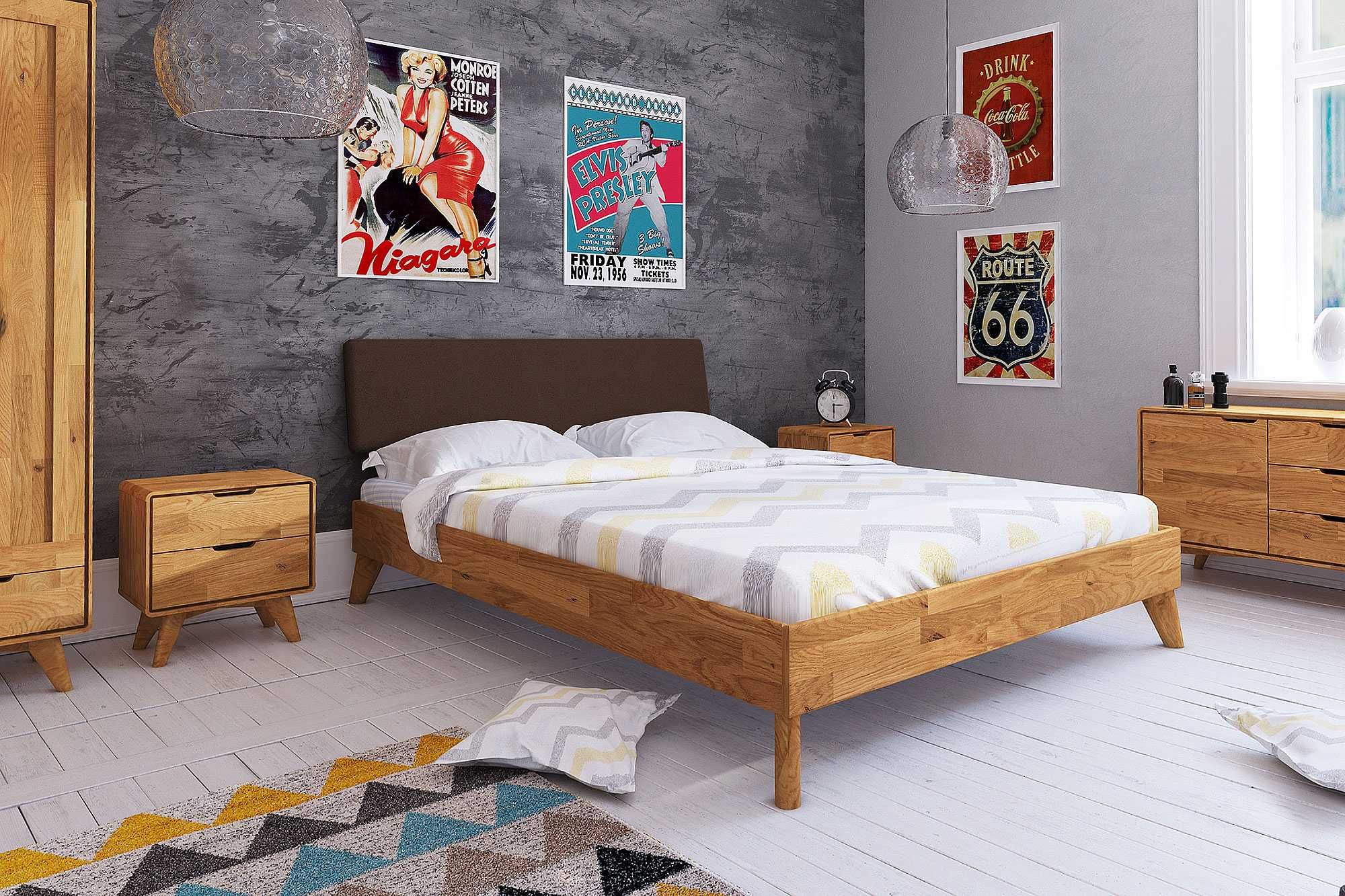 Łóżko z drewna litego marki TheBEDS 100x200 cm.