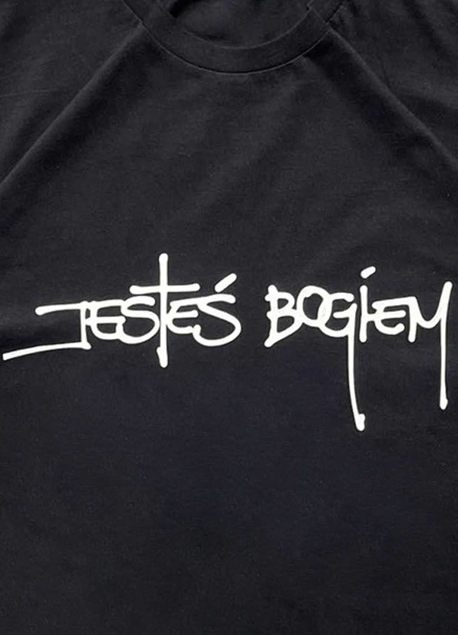Koszulka T-shirt Jesteś Bogiem Pfk Oversize Bawełna S/M/L/XL
