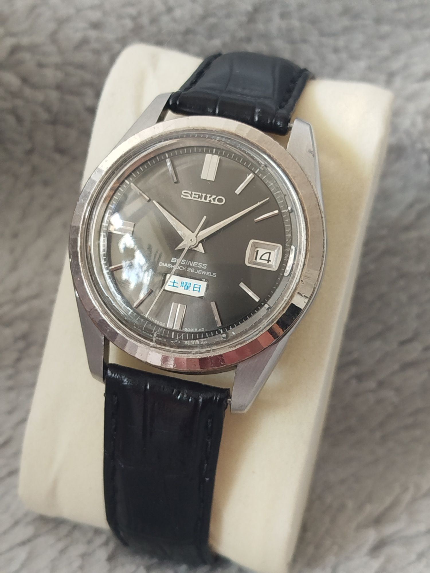 Zegarek Seiko Seikomatic Business Diashock silver black retro unisex