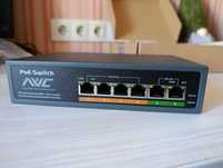Комутатор / SWITCH  PoE NVC-604Ex на 4 порти та 2 порти Uplink, НОВИЙ!