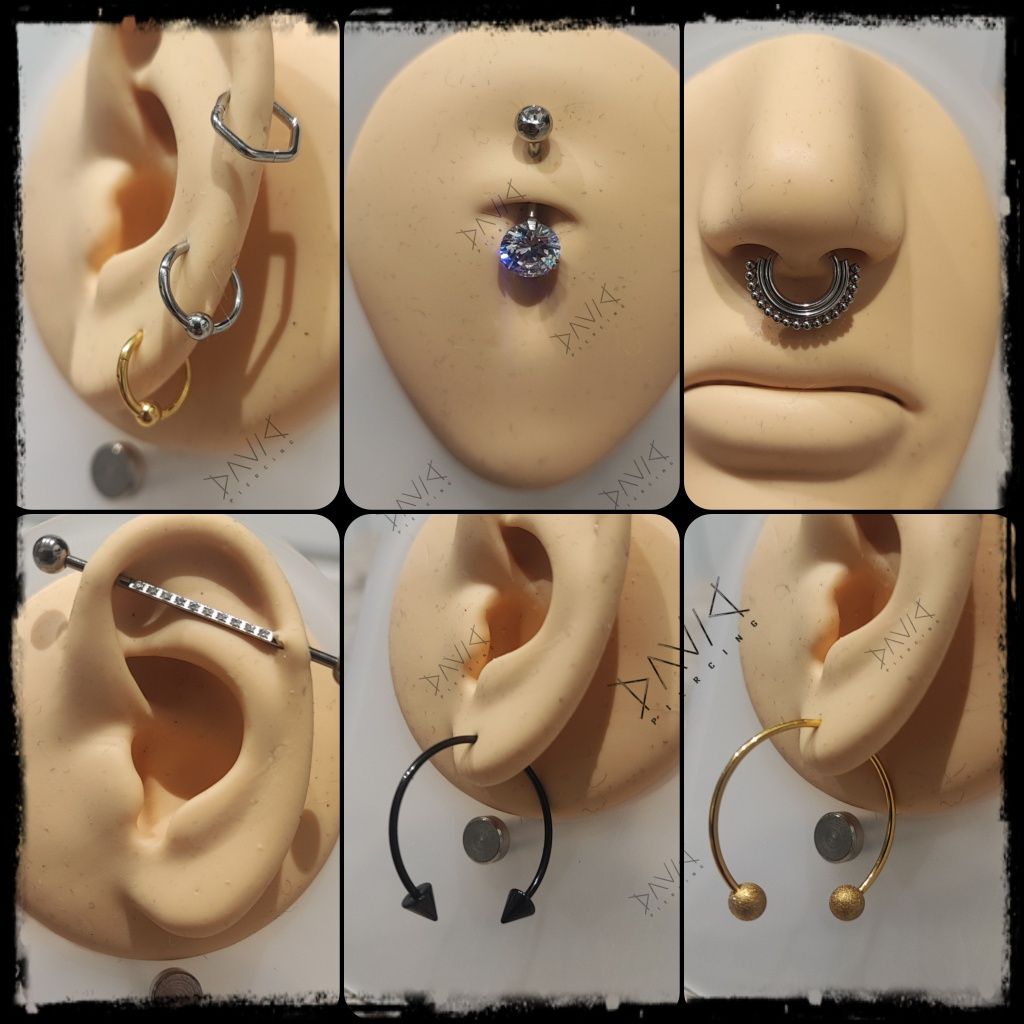 Kolczyki piercing industrial podkowa