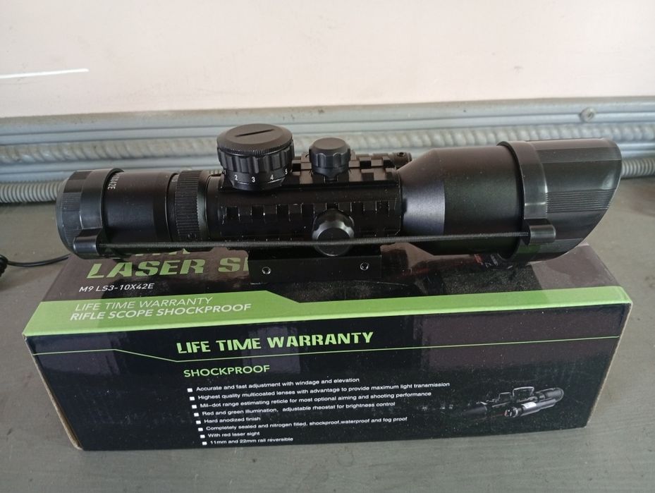 Оптический прицел LS3-10×42E с ЛЦУ лазерным целеуказателем