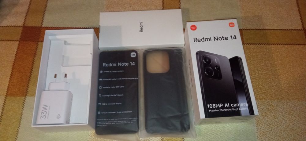 Смартфон Xiaomi Redmi Note 14 8/256 Midnght Black       
Дисплей: 6.0