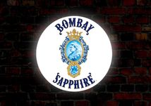 LED Neon BOMBAY SAPPHIRE, Reklama podświetlana 3D, Baner do Pubu