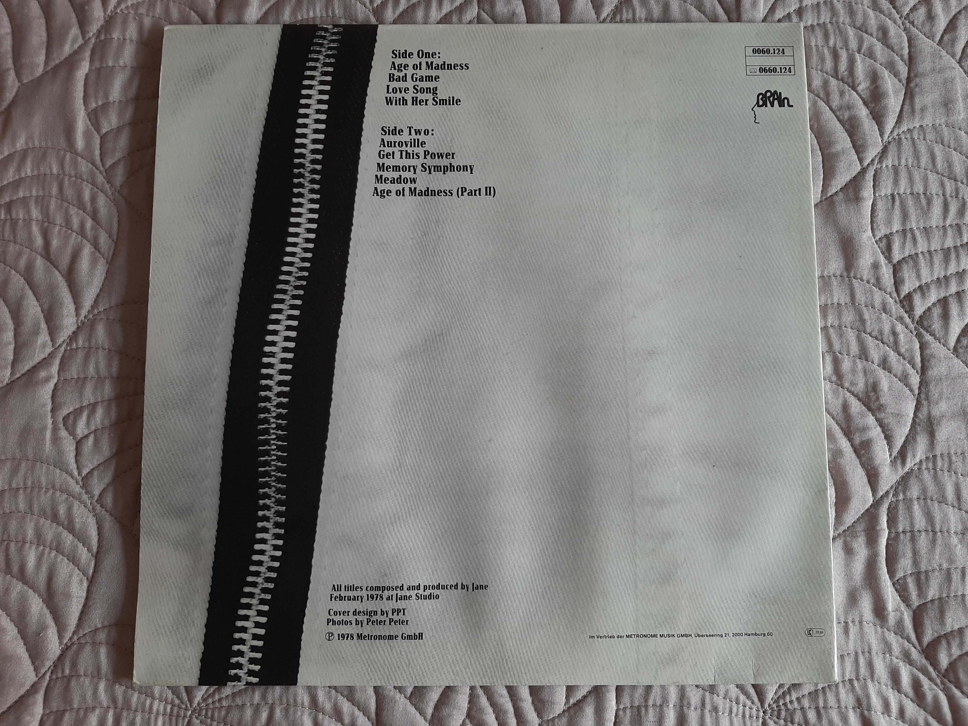 Jane - Age Of Madness - Germany - Vinil LP