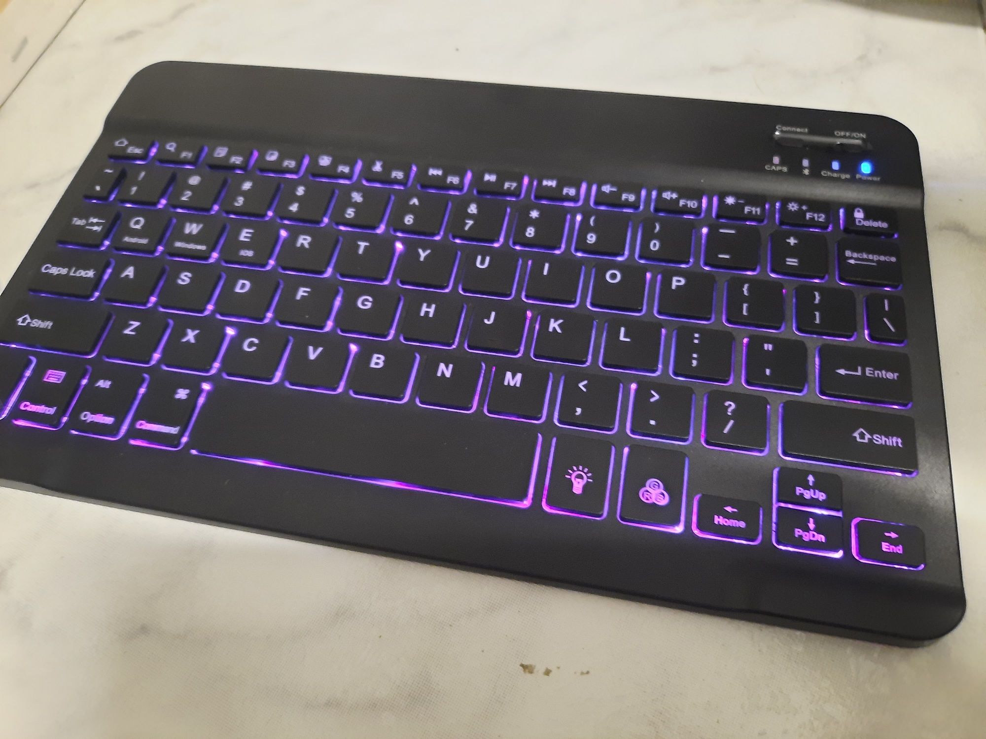 Teclado RGB bluetooth Recarregavel Bateria Interna