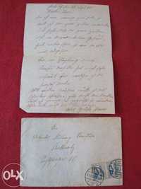 Stara koperta, list z 1920 r. Pszczyna