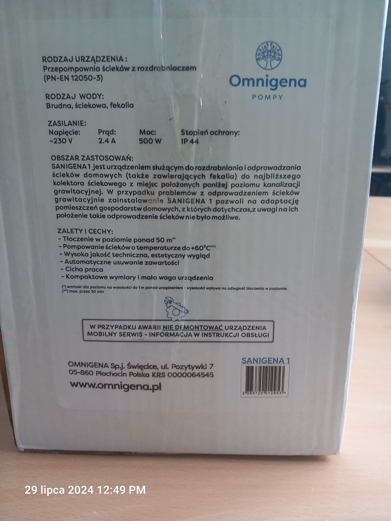 Pompo rozdrabniacz Sanigena 1