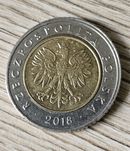 Moneta 5 zł 100 lecie odzyskania niepodległości 2018 Destrukt