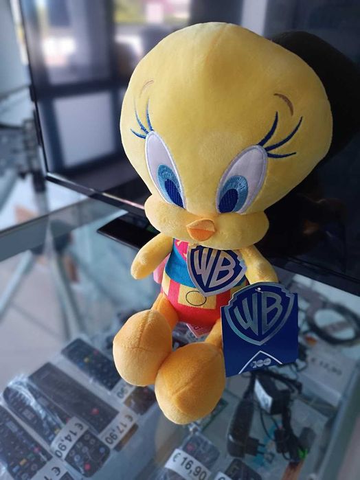 PROMO:Peluche Tweety Superman 30cm (Edição 100 anos Warner Bros.)