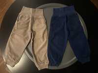 2 pary sztruksowych cienkich spodni Lupilu 92