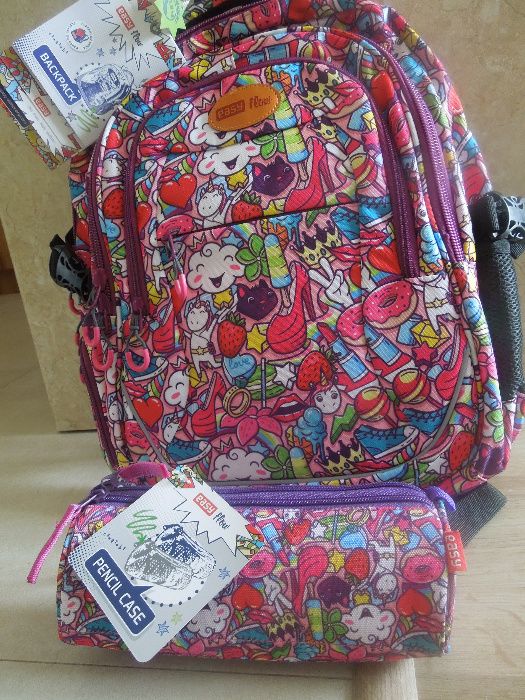 Zestaw szkolny plecak 923684 + piórnik 924067 Easy Flow - nowy!