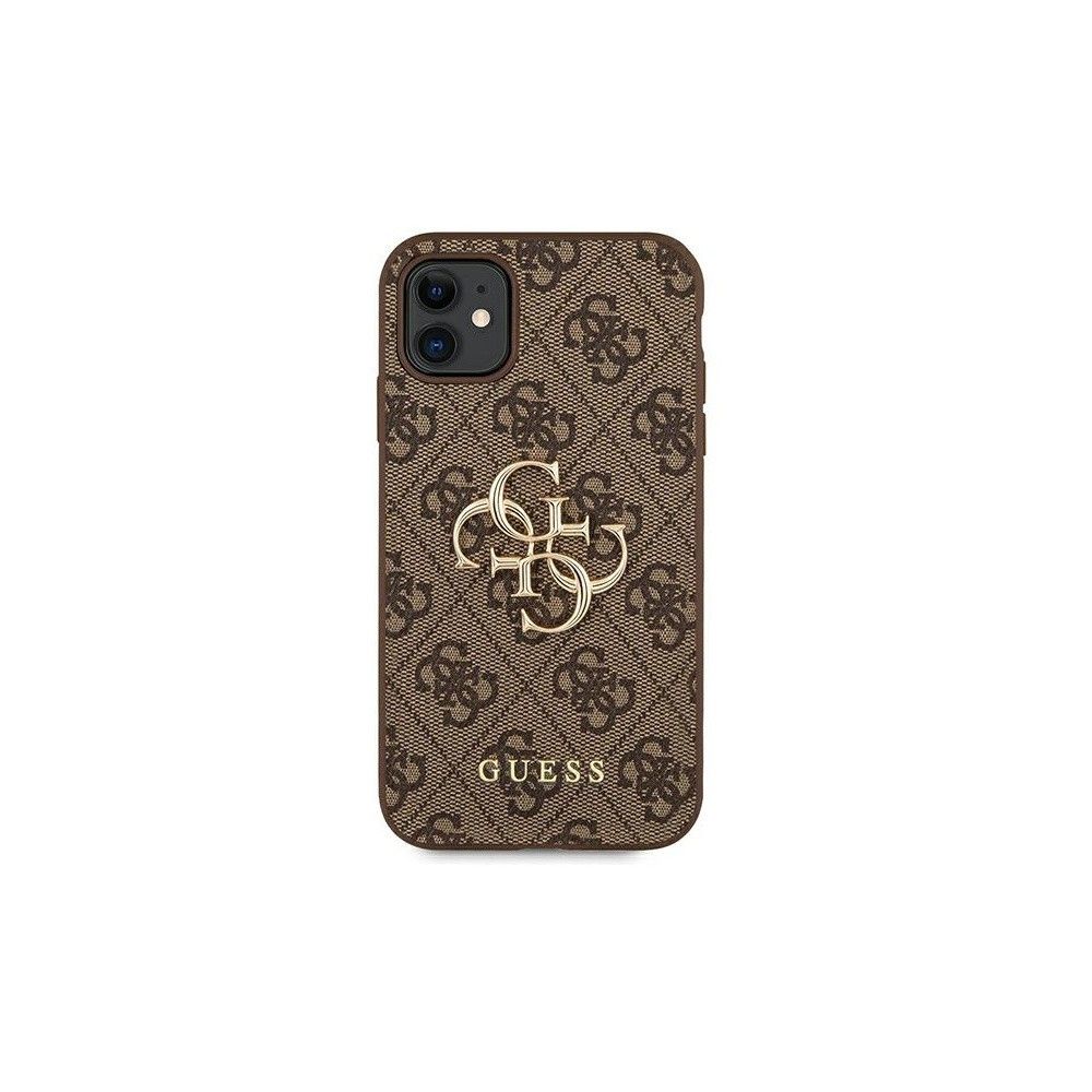 Etui Guess do iPhone 11 Hardcase 4G Big Metal Logo Brown