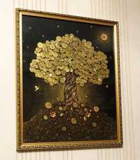Картина Денежное дерево Подарунок ексклюзивний оригінальний Монети