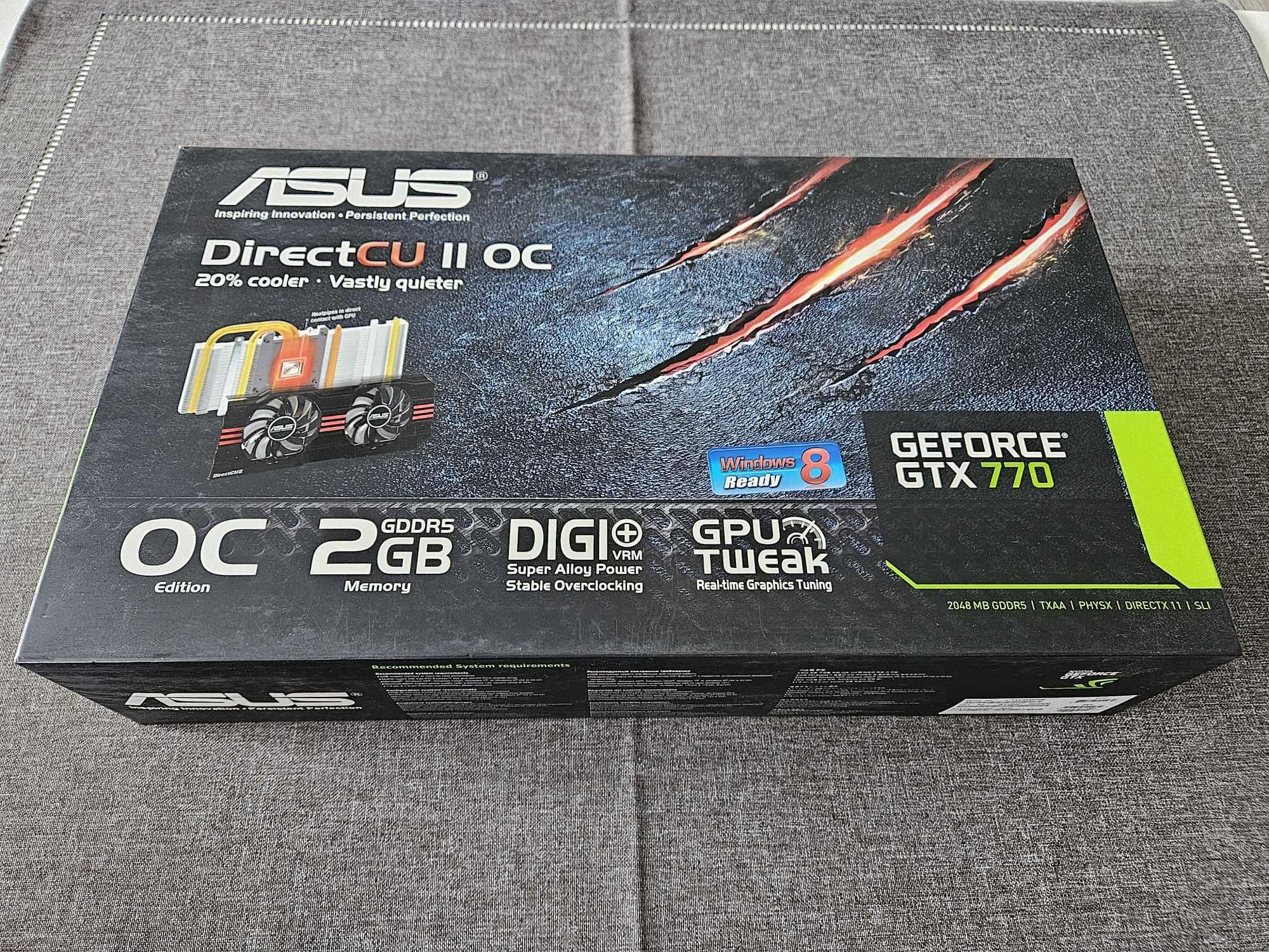 ASUS GeForce GTX770 2GB 256bit DirectCu II OC pełen sklepowy komplet