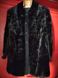 Casaco de senhora preto XL vintage, dos anos 70 ou 80