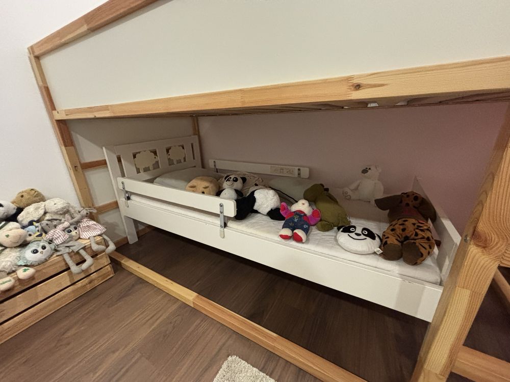 Estrutura de cama com estrado ripas